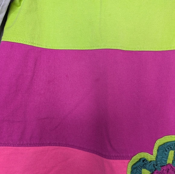 Hanna Andersson Color Block Flower Dress 100 4 - Picture 3 of 6